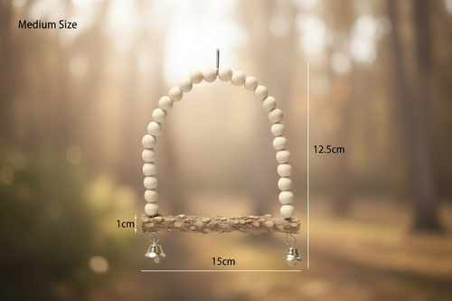 Balançoire Bois Naturel oiseaux