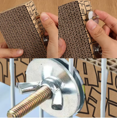 Jouet en carton pour oiseaux