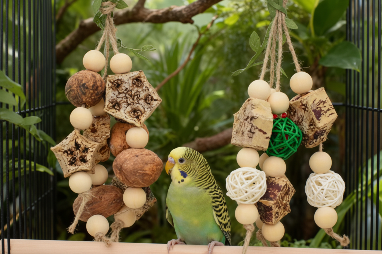 Jouet à mâcher en bois naturel