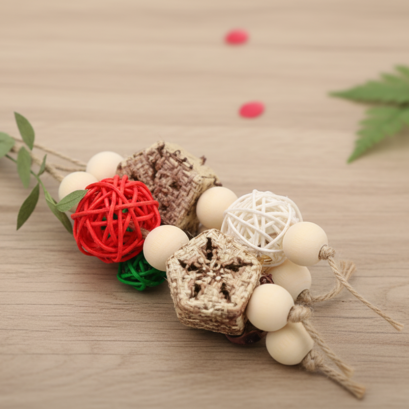 Jouet à mâcher en bois naturel